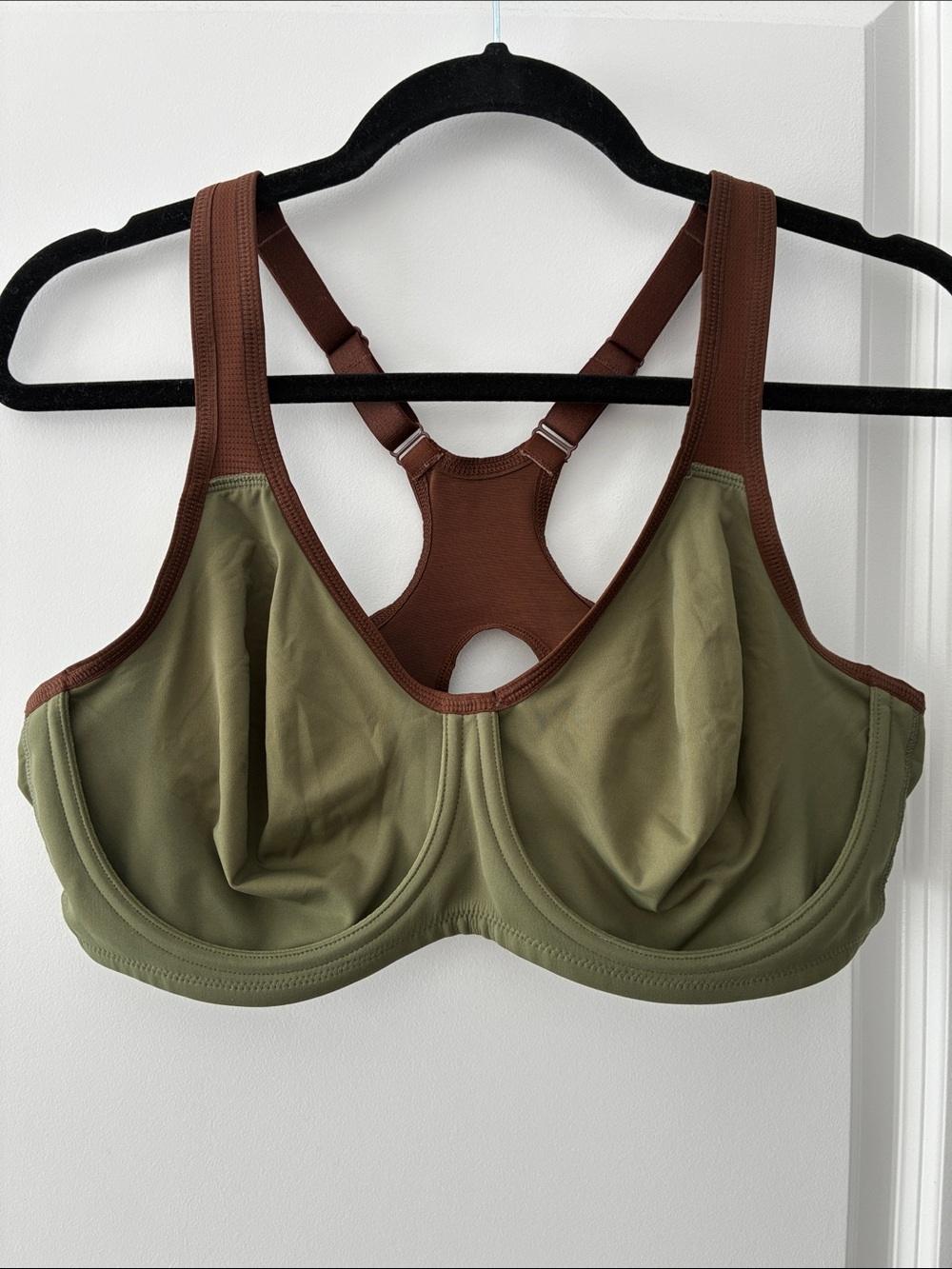 HSIA Size 40C ComfyArc Unlined Outside Underwire Racerback Sports Bra